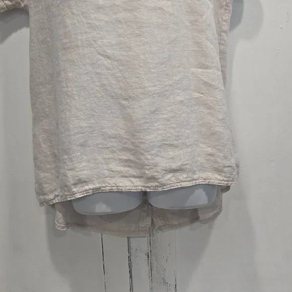 TERZO MILLENNIO 100% LINEN HI LOW TUNIC.  SIZE LARGE.   #7601 - Picture 5 of 10